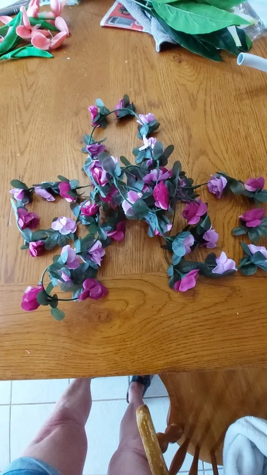 250CM Artificial Rose Flowers for Wedding Home Room Decoration Spring Autumn Garden Arch Christmas Rattan DIY Fake Plants Vine photo review
