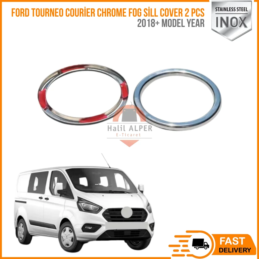 For Ford Tourneo Courier 2018- Chrome Fog Sill Cover Stainless Steel 2 Pieces affordable car parts high quality