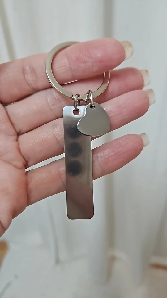 Custom Text Keychain Customized Engraved Name Key Ring Stainless Steel Valentine's Day Gift For Men Women Personalized Key Chain photo review
