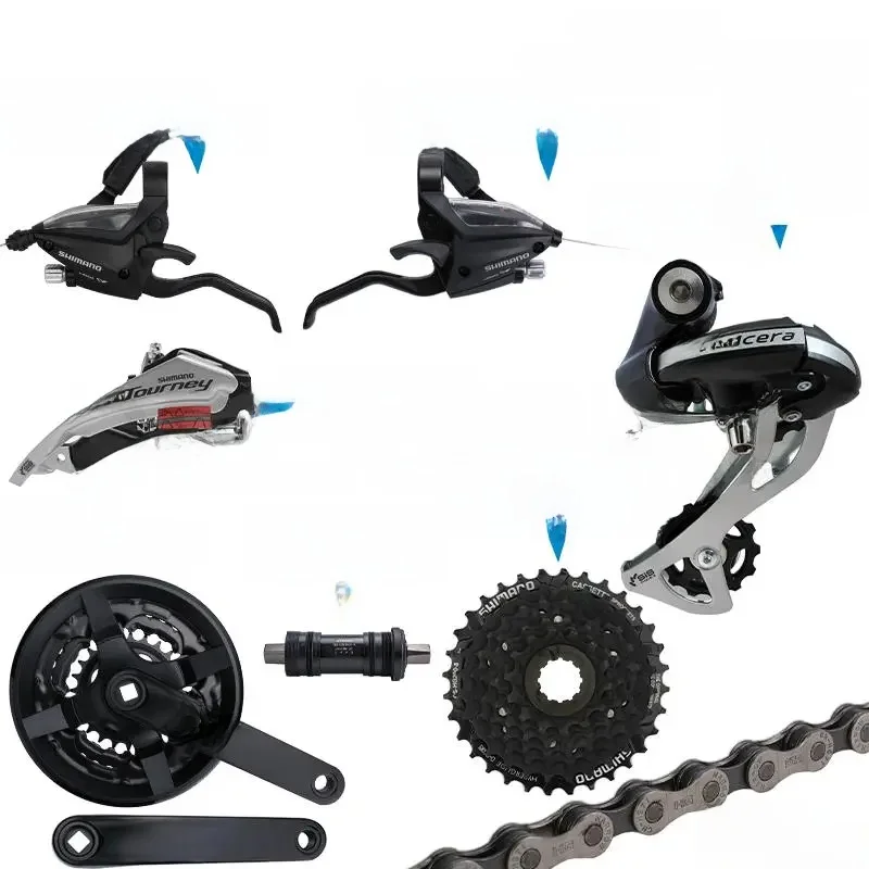 AliExpress Shimano SHIMANO ALTUS Acera 3x8 Speed Groupset include EF500 Shifter TY500 Front/ M360 Rear Derailleur Crankset Cassette Sprocket Chain