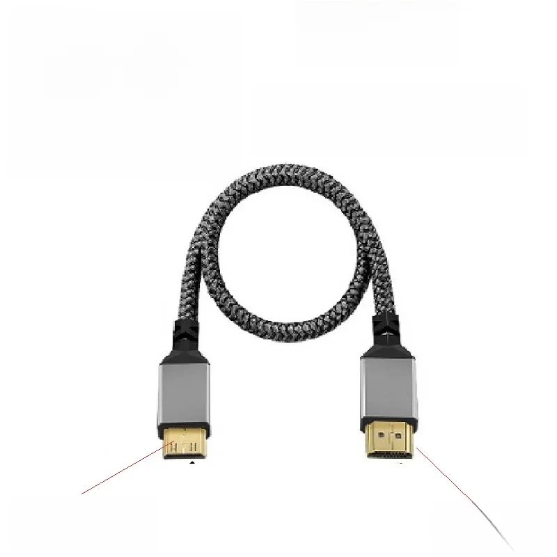 1M 2M 3M 5M 10M 4K 60HZ mini HDMI TO HDMI Coiled Extension Flexible Cable Male to Male Plug Cable HDMI-Compatible For Computer