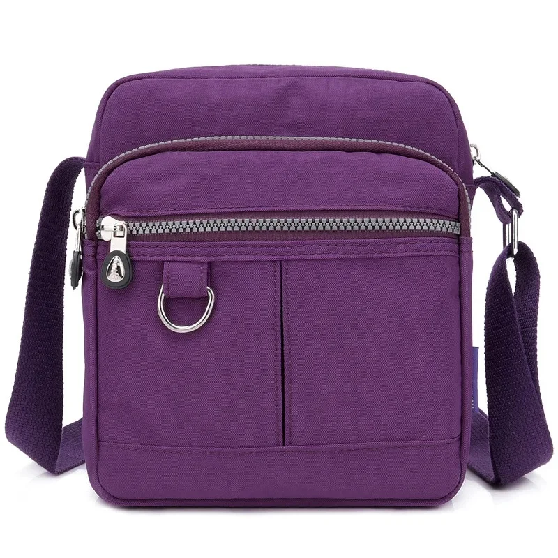 Damska torba na ramię torba letnia Casual Tote Outdoor wodoodporna torebka nylonowa jednolity kolor torby kurierskie na zamek błyskawiczny etui na monety torebka — zdjęcie 2