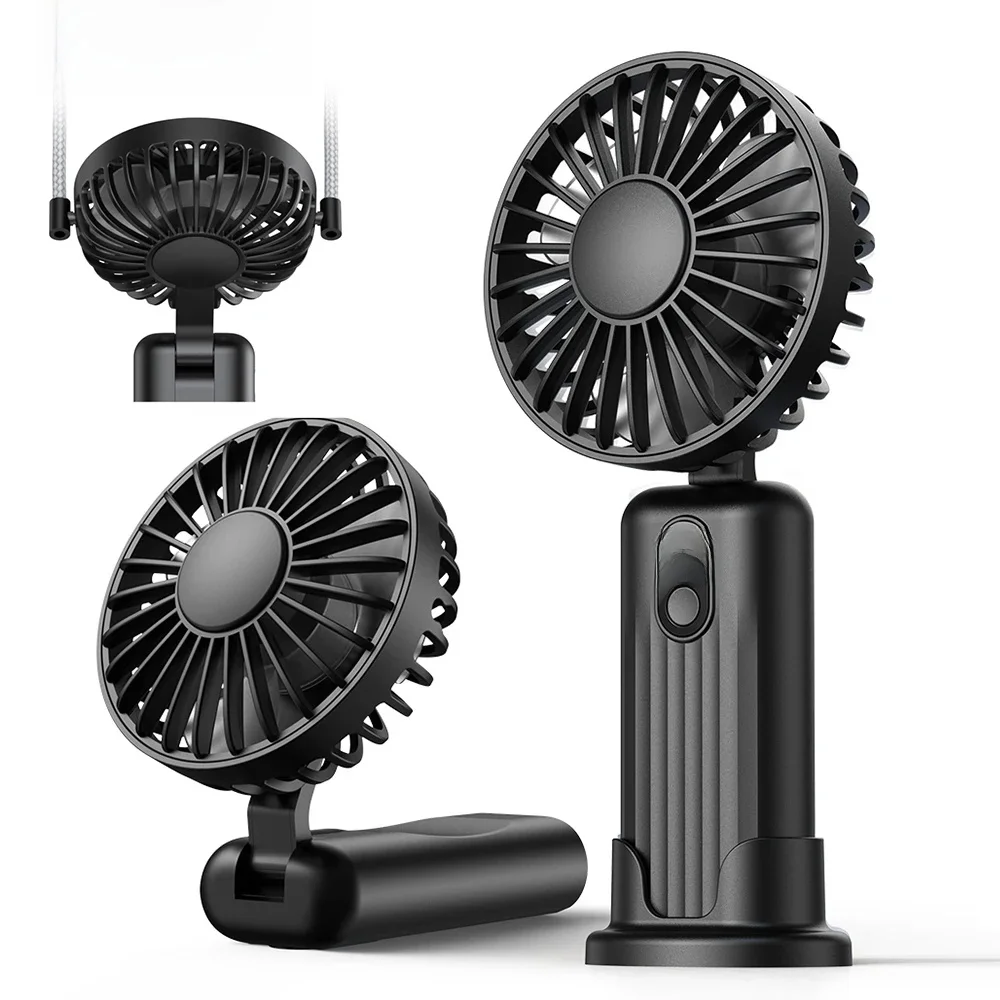 TOPK 5000 mAh tragbarer Mini-Ventilator, elektrischer USB-Schreibtischventilator, kleiner persönlicher Handventilator mit wiederaufladbarem USB-Kühl-Halsventilator für den Raum