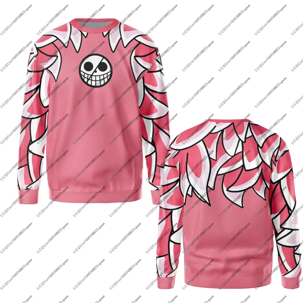 Kaus Anak Pria Atasan Dewasa Hoodie Doflamingo Trafalgar Law Punk Hazard One Piece Kaus Hadiah Natal Musim Gugur Musim Dingin Cosplay