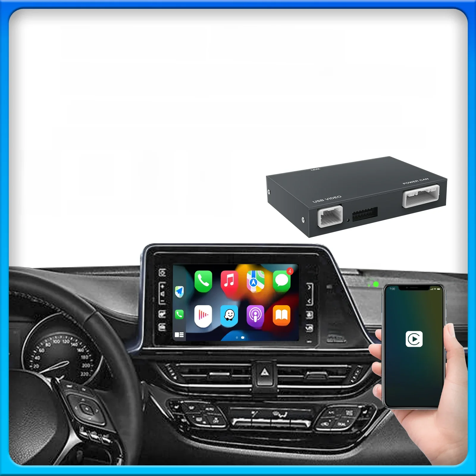 NIEUWE Draadloze Carplay Android Auto Voor TOYOTA CHR Corolla Camry Auris prius RAV4 Avensis Highlander Touch2 Entune 2.0 Auto decoder - afbeelding 2