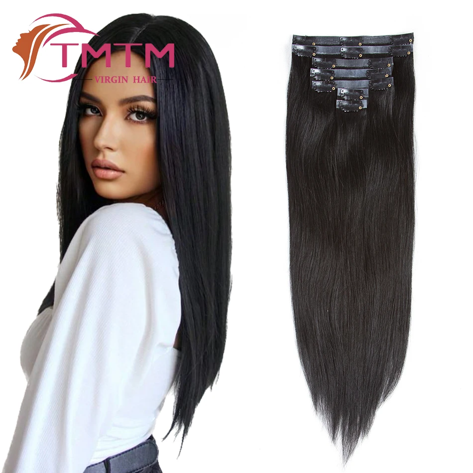 Pu-Clip in Extensions Echthaar-Clip in natürlichen dicken glatten Haar verlängerungen nahtlose Haut Schuss Clip-on Haar teile 85g 100g