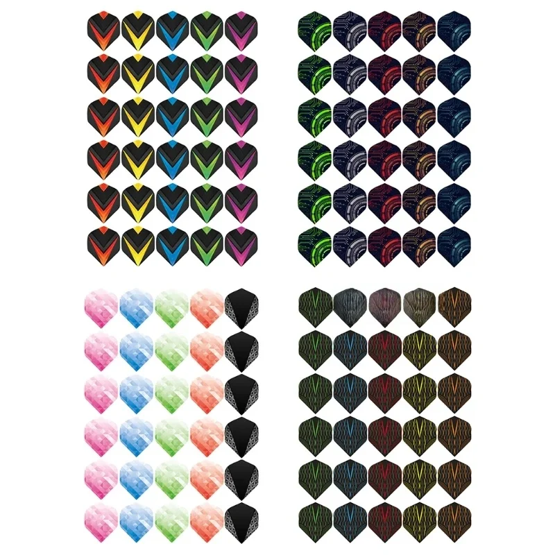 Fléchettes professionnelles standard pour vols, 30 pièces/ensemble, kit d'accessoires, plume durable de remplacement, aile arrière