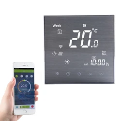 Qiumi  WiFi thermostat temperature controller for water / floor heating electric water / Gas boiler works with Alexa Googlehome