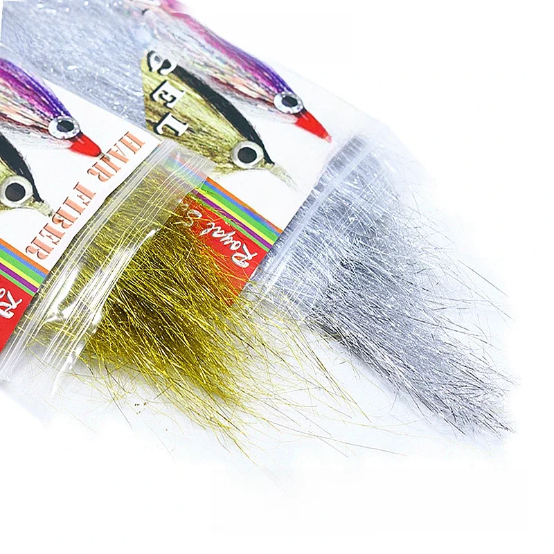 Persuader nouveau 2 paquets ensemble 5 pouces de long ange cheveux grande banderole ailes & corps & queues mouche attachant matériaux mylar guirlandes flash fibres