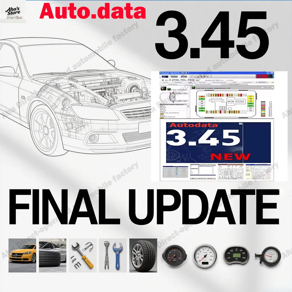 

AutoData 3.45 Latest Car Repair Software obd2 scanner wiring diagrams data autodata Car accessories software with Install Video