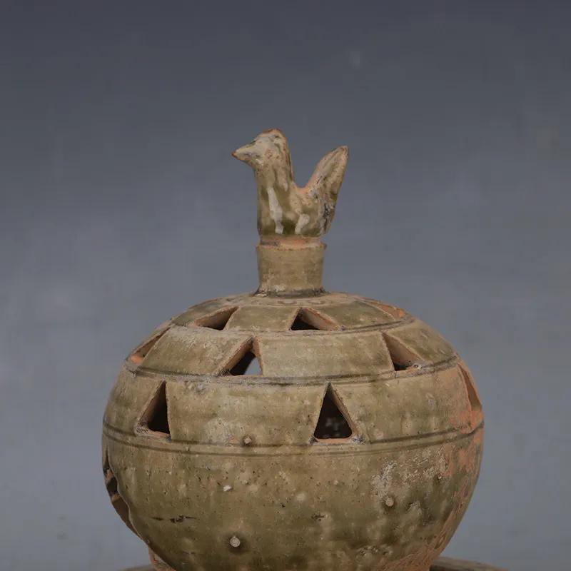 Song Dynasty Yue Kiln Celadon Incense Burner Hollow Swallow Design Vintage Home Decor Ornament