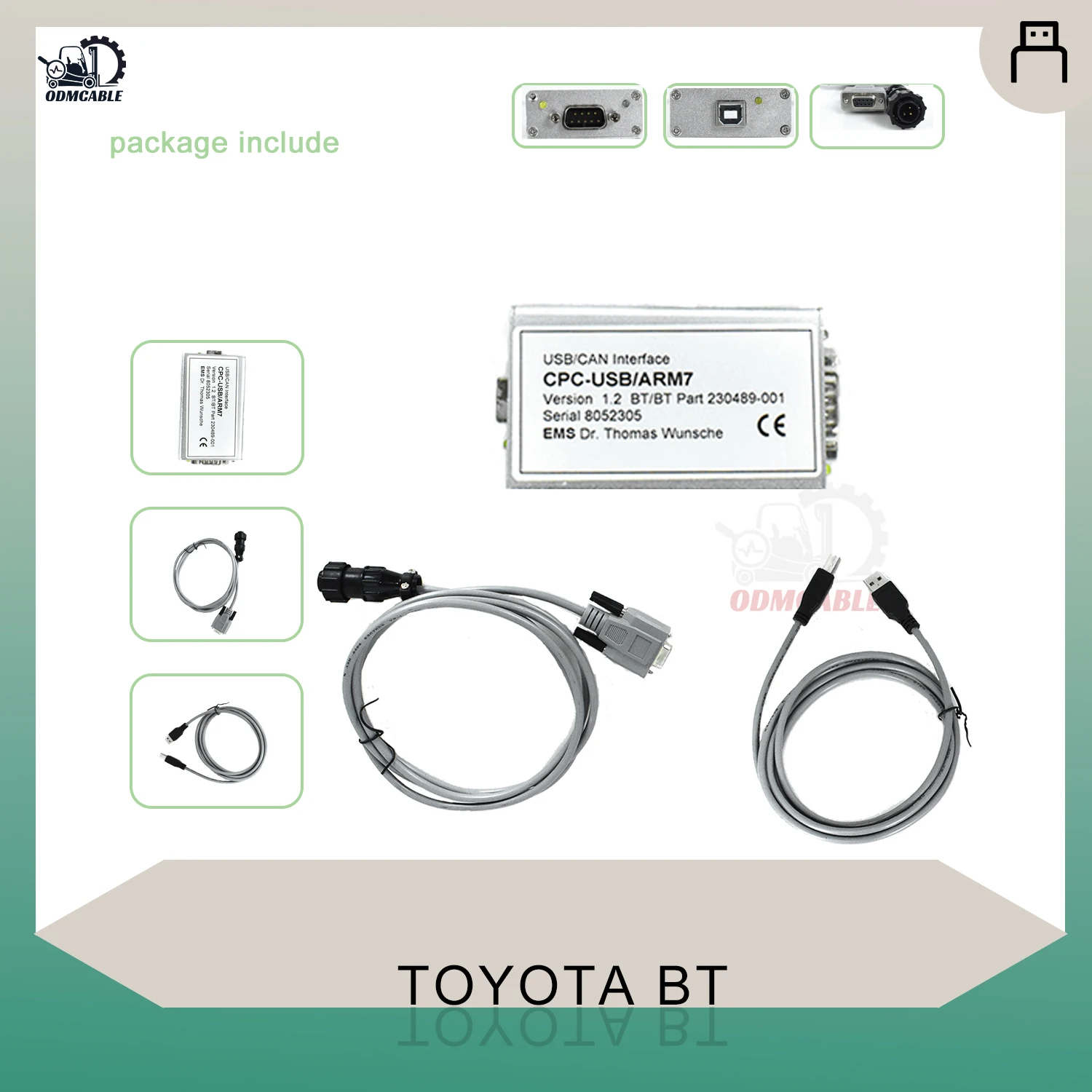 Per Toyota Bt Truckcom Auto Scanner Usb Can Interface Cpc-Usb Arm7 strumento diagnostico per Toyota Truck carrello elevatore Stacker