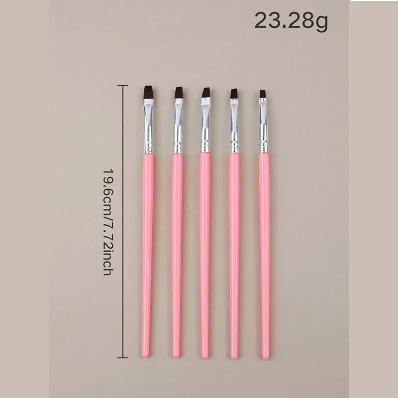 5종 네일아트 디테일 브러쉬 UV 젤 네일 폴리쉬 펜, 네일 브러쉬 세트, 네일아트용 네일 브러쉬, DIY 전문 네일아트 도구