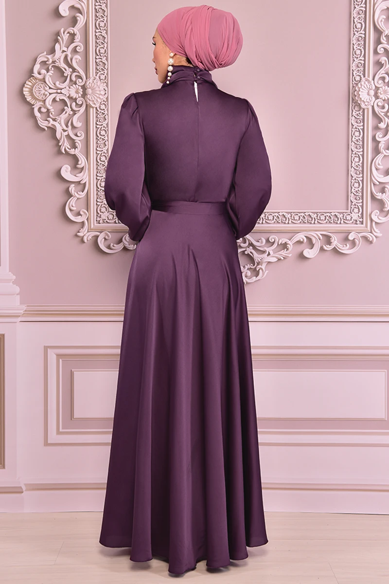 satin dress evening dress luxury clothing made in turkish turkish fashion muslim clothing 20220017