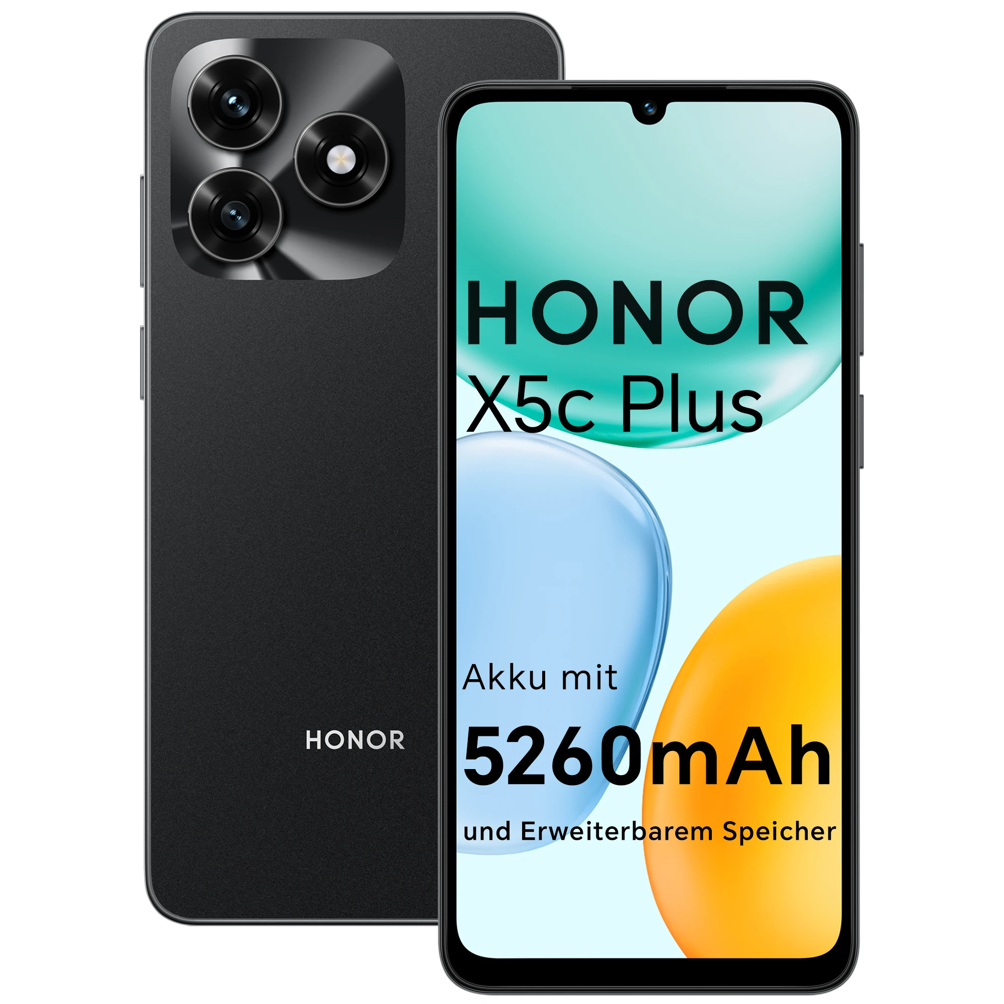 Smartphone HONOR X5c Plus avec batterie de 5 260 mAh, écran 90 Hz, appareil photo 50 MP + 5 MP, Android 15, téléphone Android sans carte SIM ni contrainte de forfait (écran de 6,74 pouces, processeur octa-core)