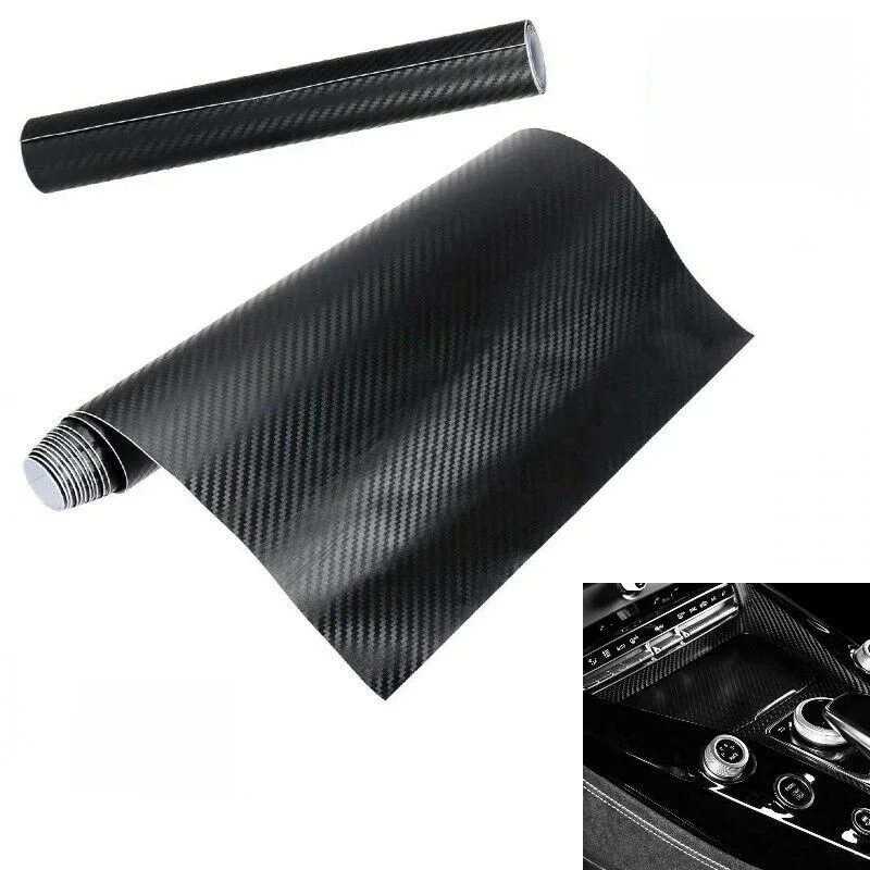 4D Vinilo Fibra Carbono Envoltura Adesiva Película Decorativa Para Veículo Automovil Coche Moto