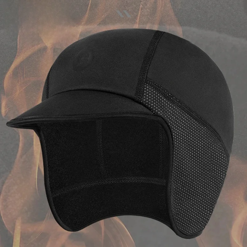 AliExpress ROCKBROS Winter Bike Cap Windproof Thermal Ski Cap Running Skiing Motocycle Hat Men Women MTB Ear Protection Cycling Headwear