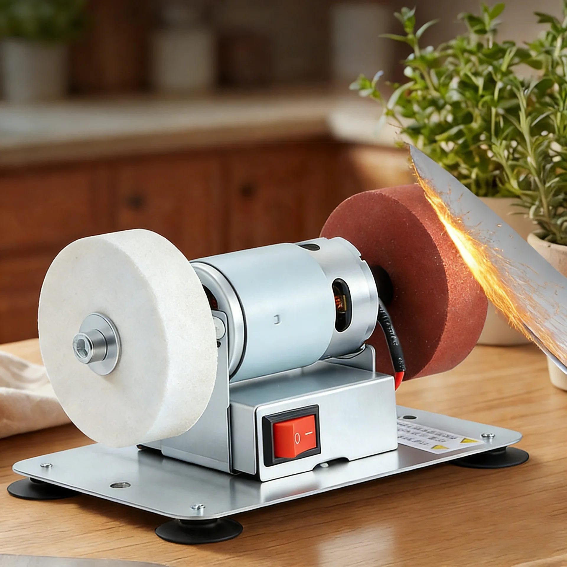Household Multi-Functional Electric Knife Sharpener Small Grinding Wheel Machine Rust Removal Polishing Grinding Wheel Machine