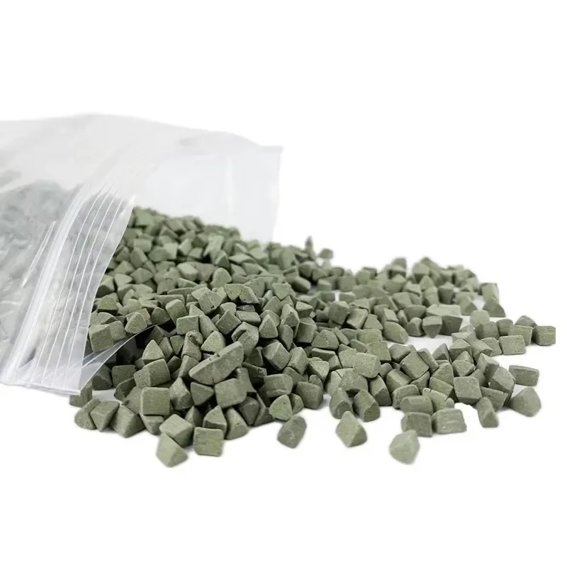 500 Gram Factory Wholesale Brown Corundum Grinding Block Oblique Triangular Vibrating Grains Stone Grinding Abrasive