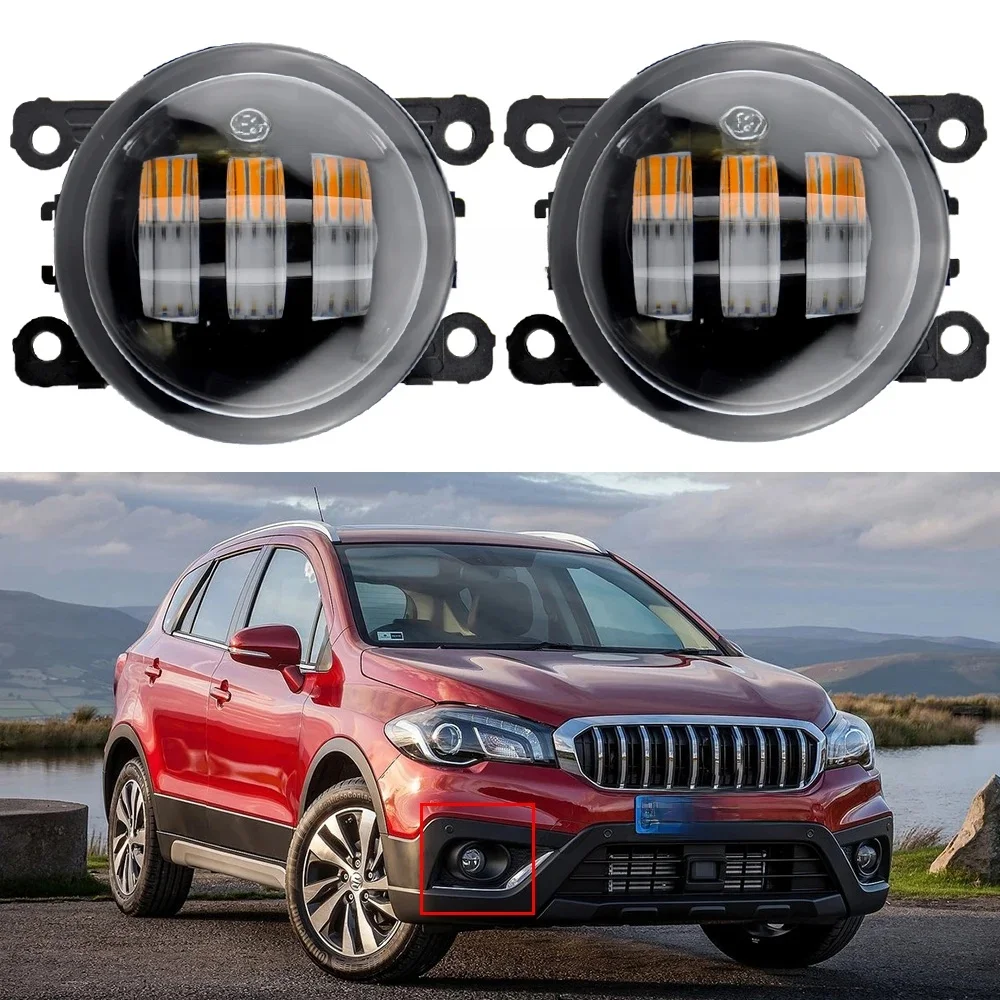 2x Samochodowe prawe + lewe soczewki LED Światło przeciwmgielne H11 12V Do Suzuki SX4 S-Cross 2. generacji Facelift 2016 2017 2018 2019 2020 2021 — zdjęcie 2