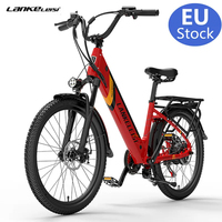 EU UK Wholesale LANKELEISI ES500PRO Electric Bicycle 48V 14.5Ah 500W 24*2.4 inch Tire Electric Mountain Ebike City Road Bike