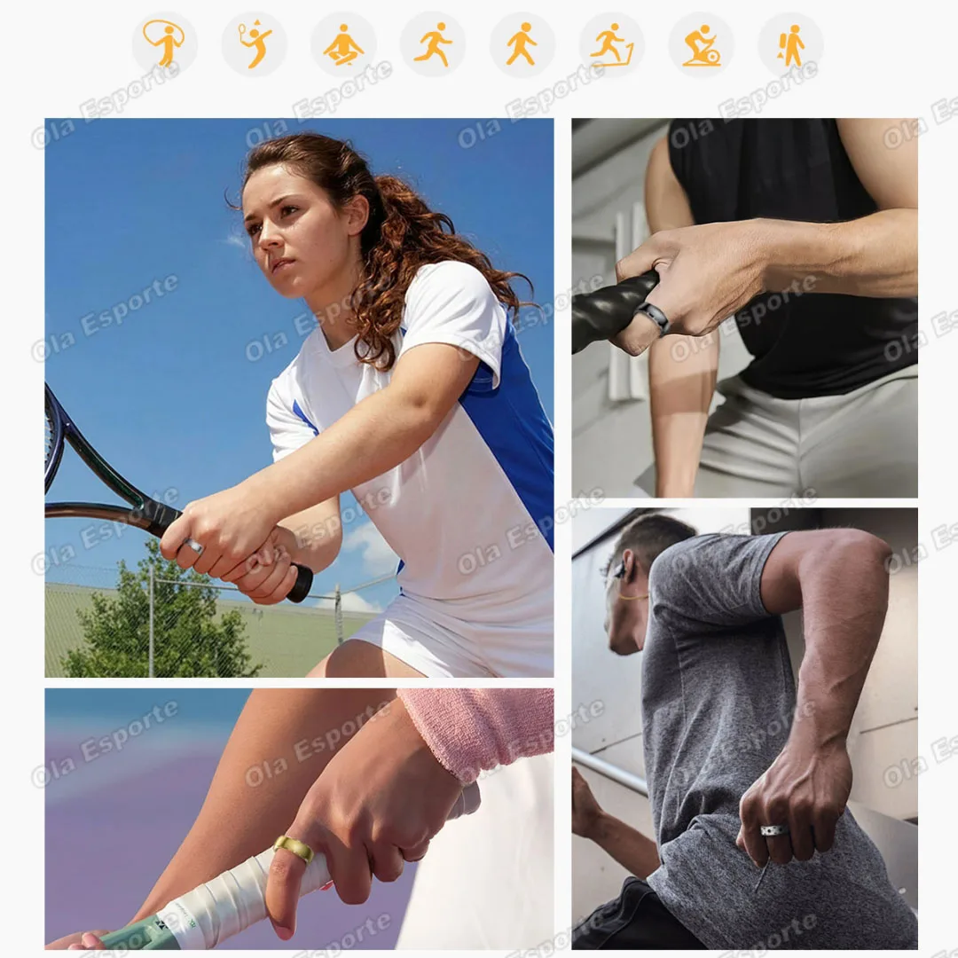 Soccer Smart ring With Vibration Message Reminder Smartring Men Women Waterproof Gesture Control Video Remote Camera Heart Rate Blood Oxygen Sleep Monitor Fitness Tracker For Android iOS Phone