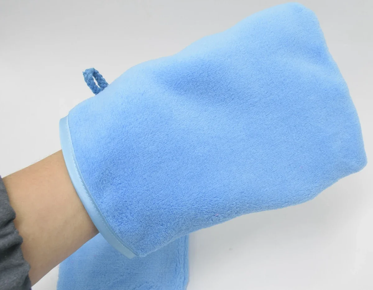 Gant de nettoyage du visage réutilisable, 2 pièces, tissu en microfibre, démaquillant, serviette pour le visage, tampons nettoyants, outil de soins du visage