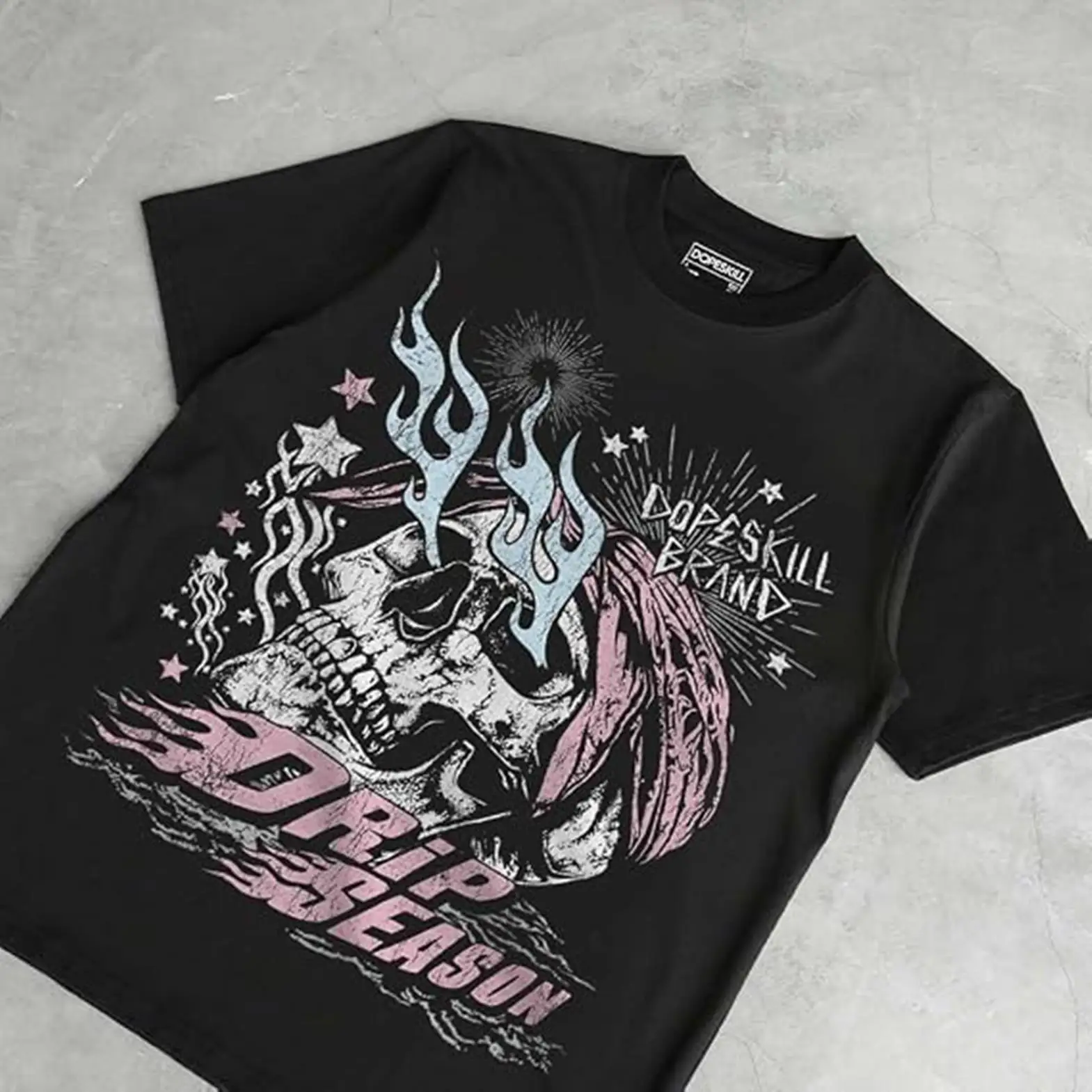 Halloween Graphic Tee Streetwear Hip Hop Hypebeast Unisex T-Shirt Sneaker Colour Matching Shirts Spooky Graphic
