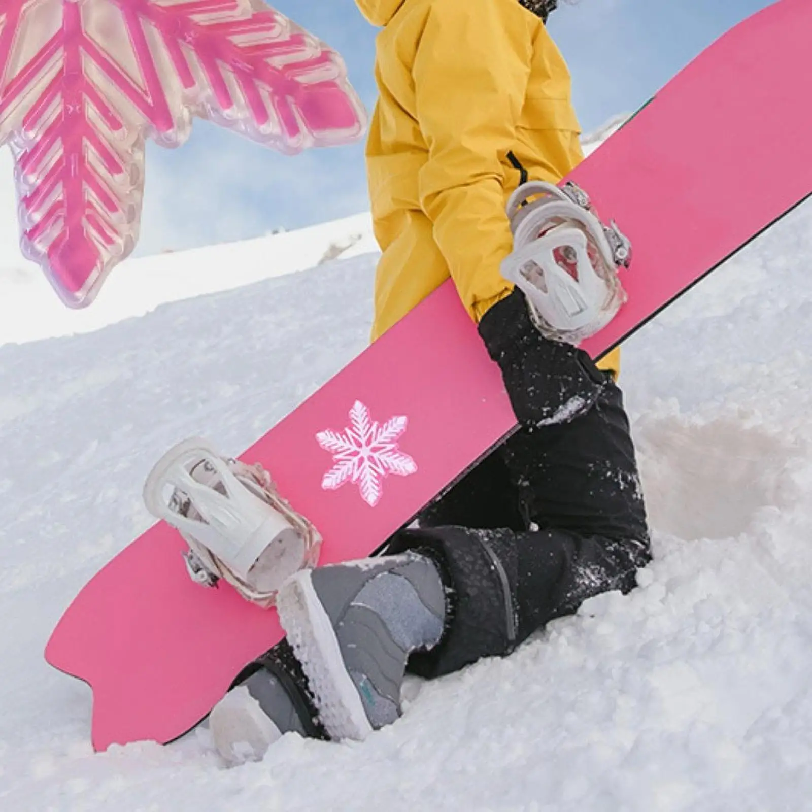 3D Sneeuwvlok Snowboarden Stomp Pad Accessoire Antislip PVC-materiaal voor het verbeteren van stroefheid Duurzaam Prachtig Lichtgewicht