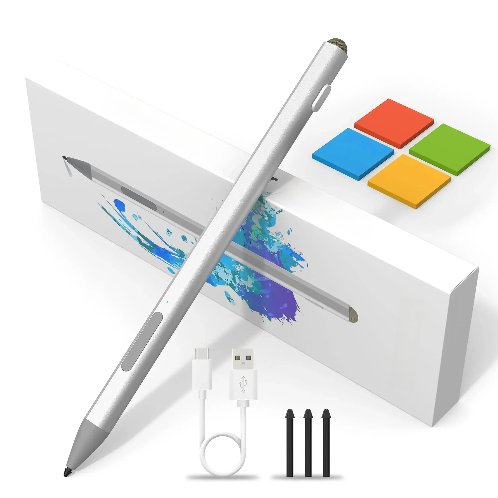 Stylet pour Microsoft Surface Pro/Book/ordinateur portable/Studio Pro12/11/10/9/8/7/6/5/4/X 4096 stylo Surface de sensibilité à la pression