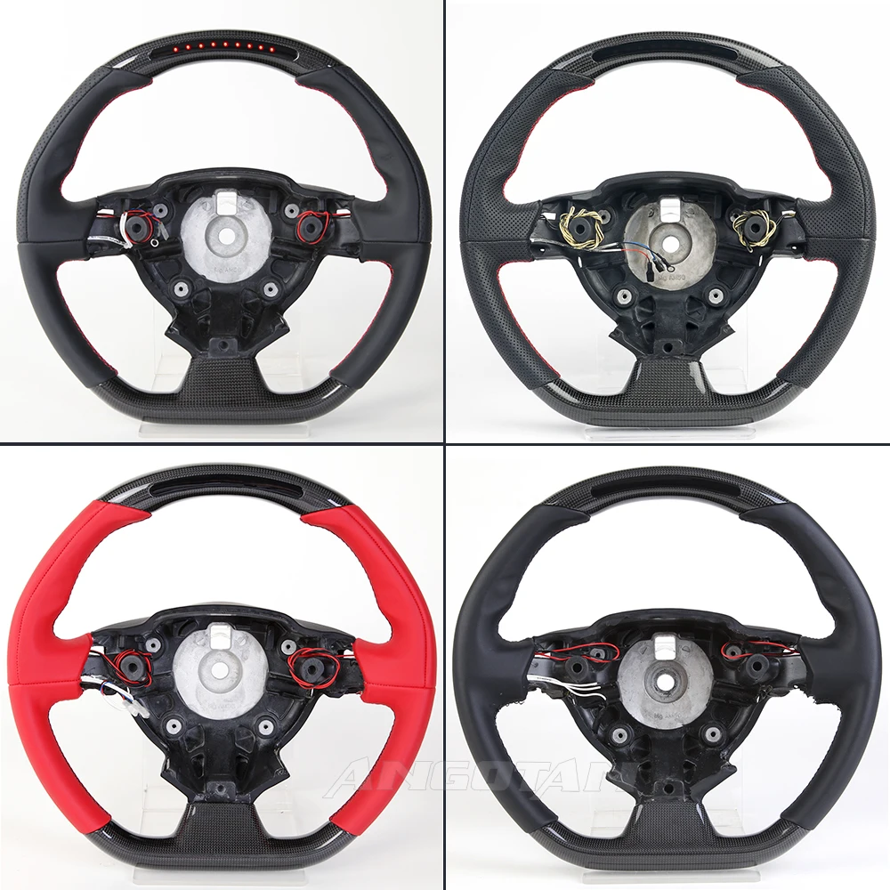 LED/LCD Carbon Fiber Smooth Leather Steering Wheel With Fit For Ferrari 458 488 f12