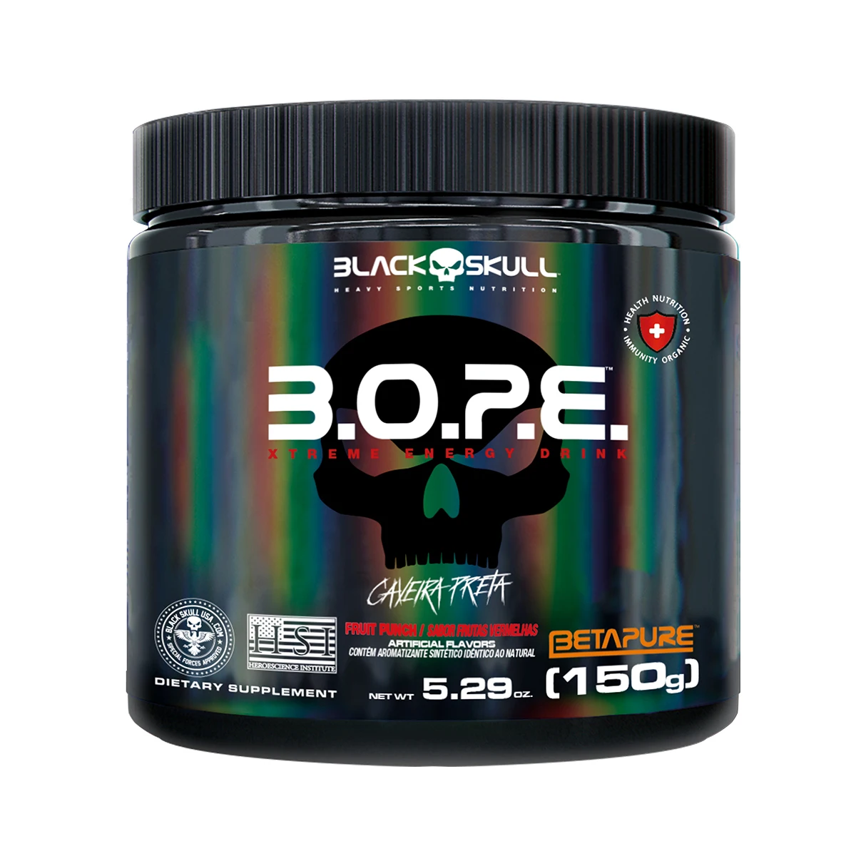 Pré Treino B.O.P.E. Pote 150g - Black Skull