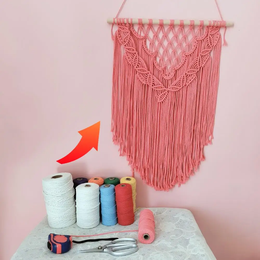 

Easy Crafting Ideas Cords 3mm 200 Meters Colored Macrame Rope Cotton Threads DIY Mom Daughter Activity Idea With PDF Tutorials