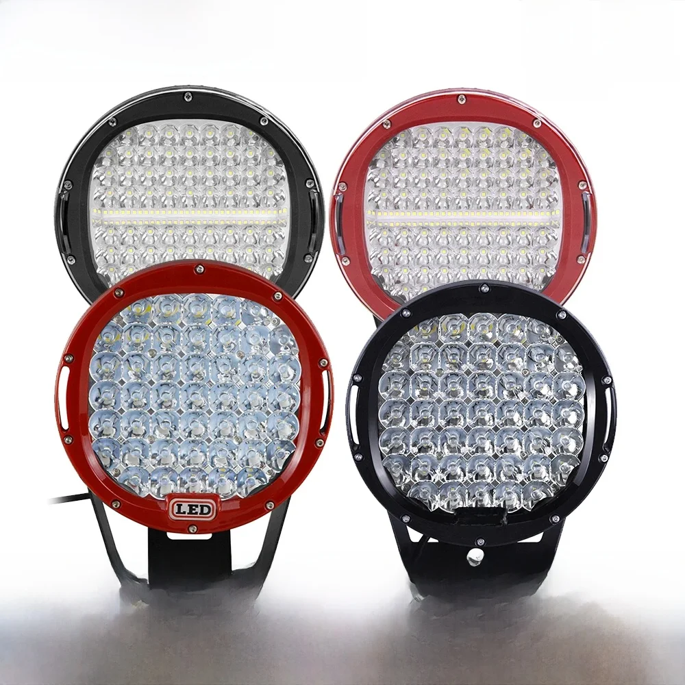 Auxtings 9 ''225/294W Led Werken Licht Rood/Zwart IP67 High Power 4X4 Offroad auto 9in Spot Beam Led Licht 12/24V Voor Auto - afbeelding 2
