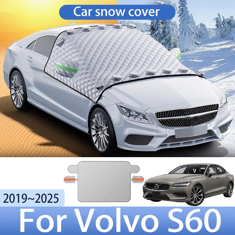 

Car Snow Cover For Volvo S60 2019~2025 2020 2021 2022 Front Windshield Shield Protector Snow Ice Cover Auto Exterior Accessories