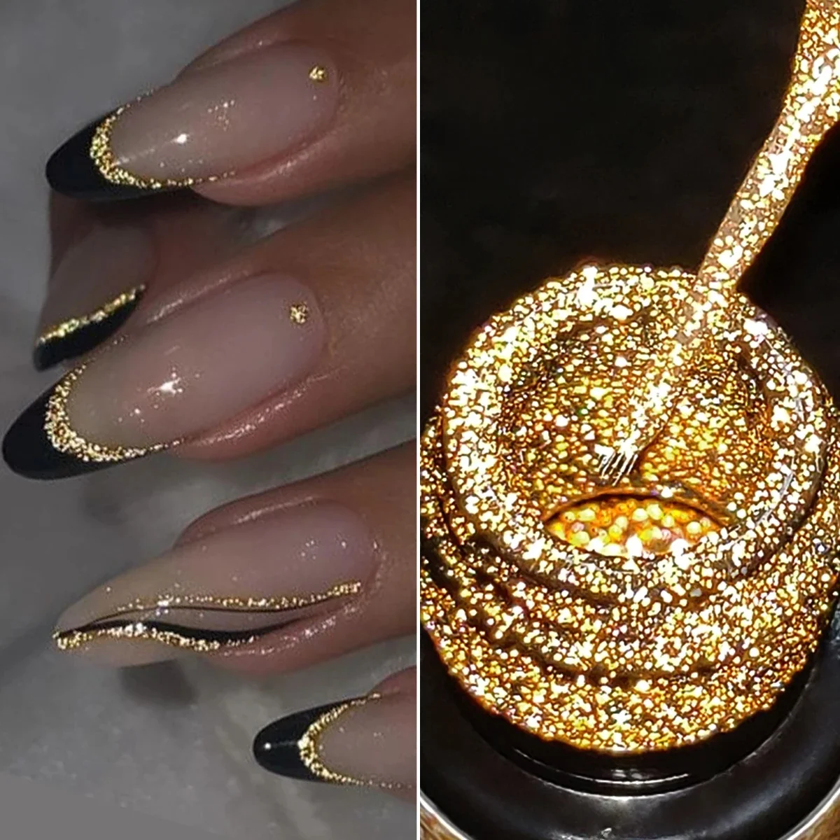 VIER LILY 5ml Reflecterende Glitter Liner Nagelgel Polish Goud Zilver Rood Fonkelende Nagelbenodigdheden UV/LED Vernis schildergel - afbeelding 2
