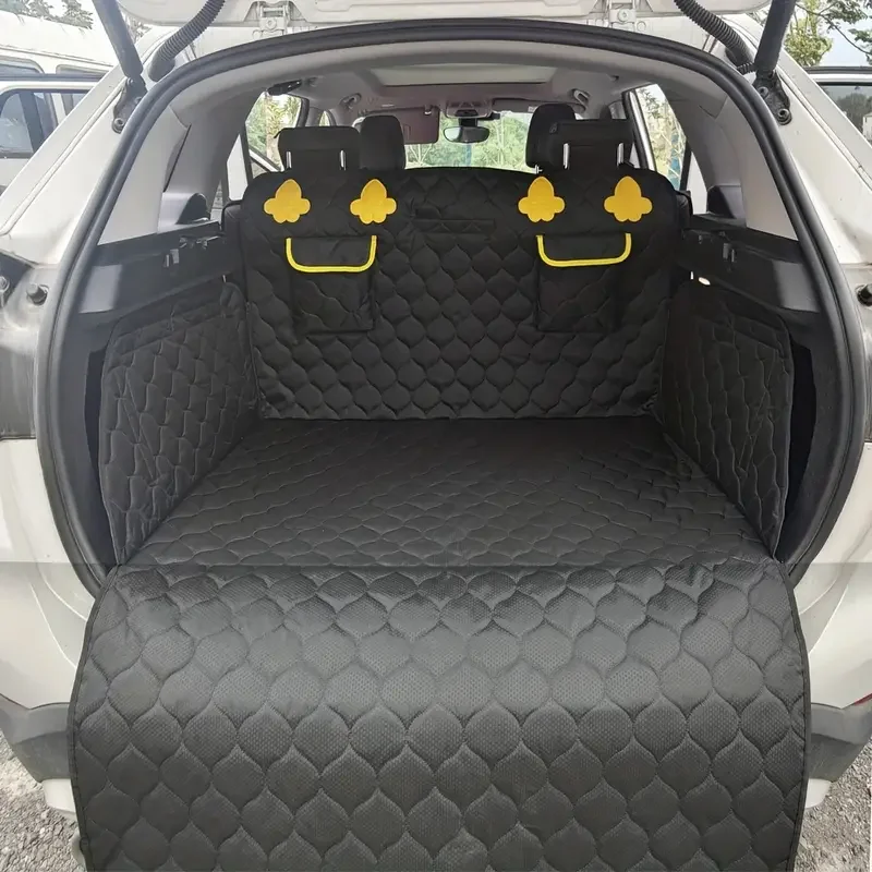 1pc Car Pet Mat, Waterproof And Dirty Resistant Trunk Mat Comes With Small Pocket Adjustable Rear Tail Box Car Box Mat