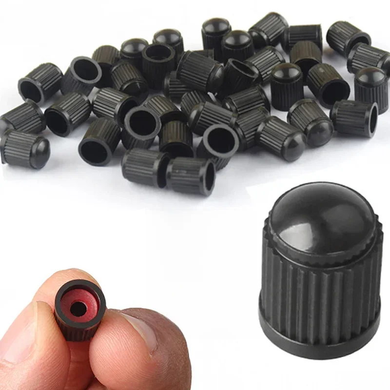 AliExpress NONE 20Pcs Car Tire Tyre Valve Caps with O Rubber Ring Dust Covers Plastic Black Grey Red Stem Valve Caps for Cars Motorcycles Bike