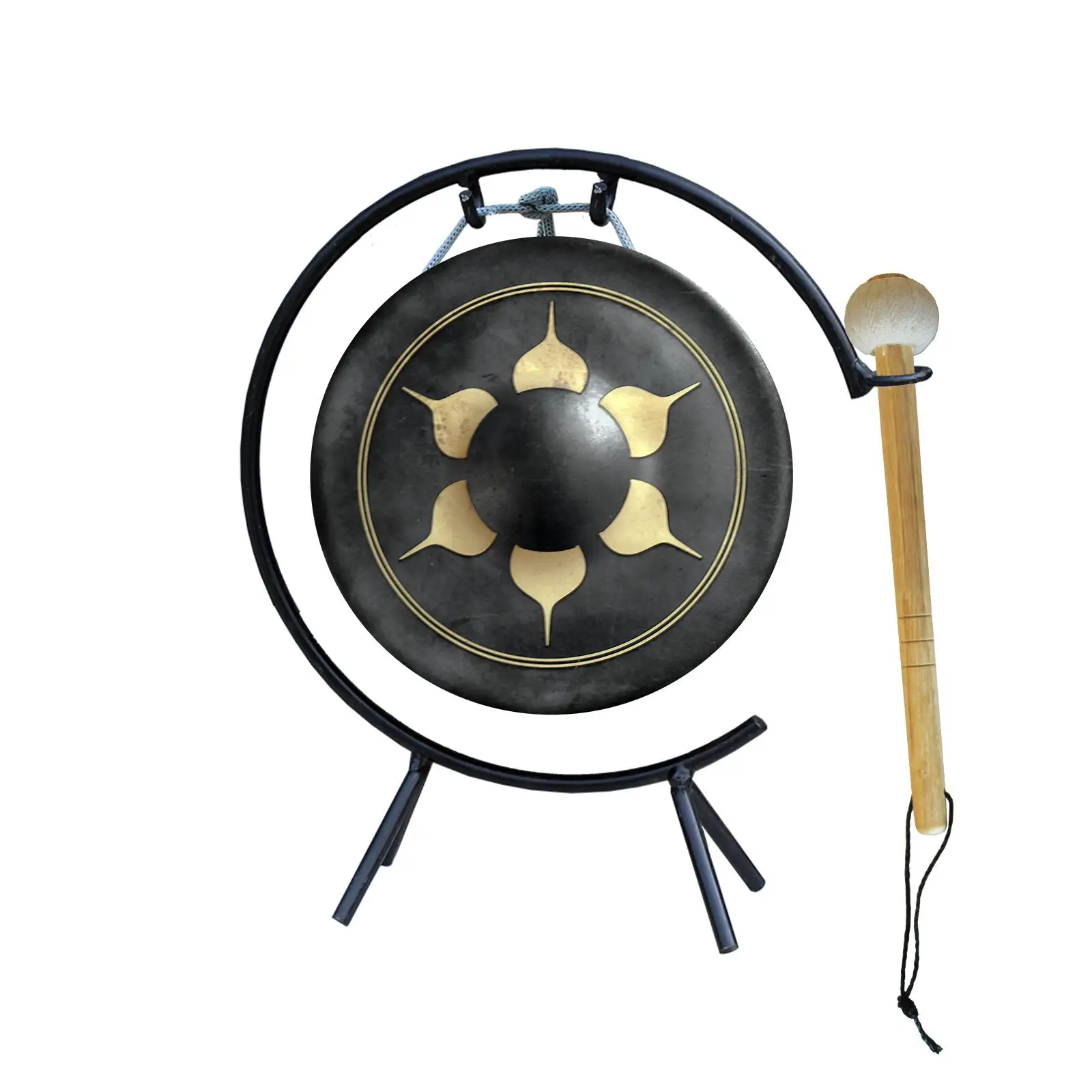 

Гонг Baoluo 6 дюймов с узором лотоса + подставка C + молоток, набор декоративных гонга