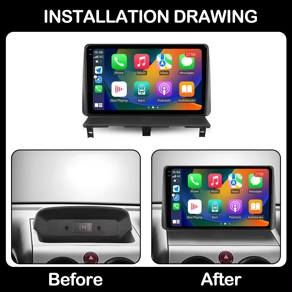 Car Radio Android 15 For Peugeot Partner 1 2002 - 2008 Partner Origin 1 2008 - 2011 Multimedia Video Player Navigation 5G WIFI