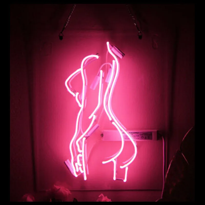 Neon Sign Sexy Lady Back Neon Bulb Sign Girl Acrylic Aesthetic Room Decor Restaurant Body Adult Beer Sign Club Lamp Decoration