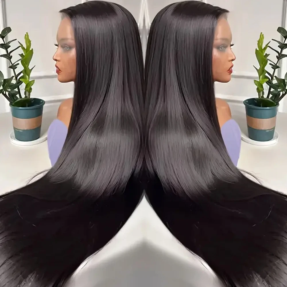 40 42 Inch Bone Straight Human Hair Wigs 13x4 13x6 HD Lace Frontal Wigs Glueless 5x5 Closure 3 Seconds To Wear For Beginners image 5