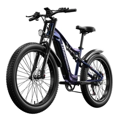 MX-03 26 Inch Electric Bicycles 4.0 Fat Tire 500W Dual Shock Absorption Ebike 48V 15ah Electric Bike Mountain Bike MX03 E Bikes