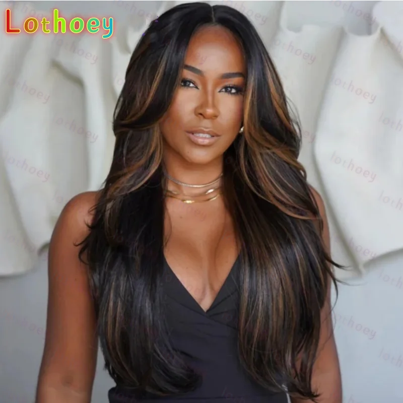 Выделенные коричневые предварительно вырезанные кружевные бесклеевые парики Wear and Go Парики с кружевной застежкой Волнистые бесклеевые фронтальные парики из человеческих волос