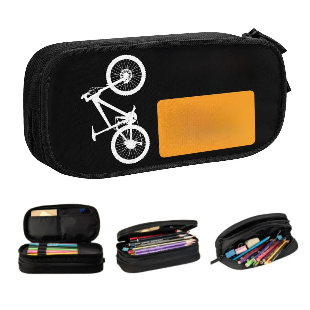 AliExpress Customized Cute Bike Life Pencil Case for Boy Girl Large Storage MTB Mountain Bicycle Cyclist Biking Pencil Pouch Stationery