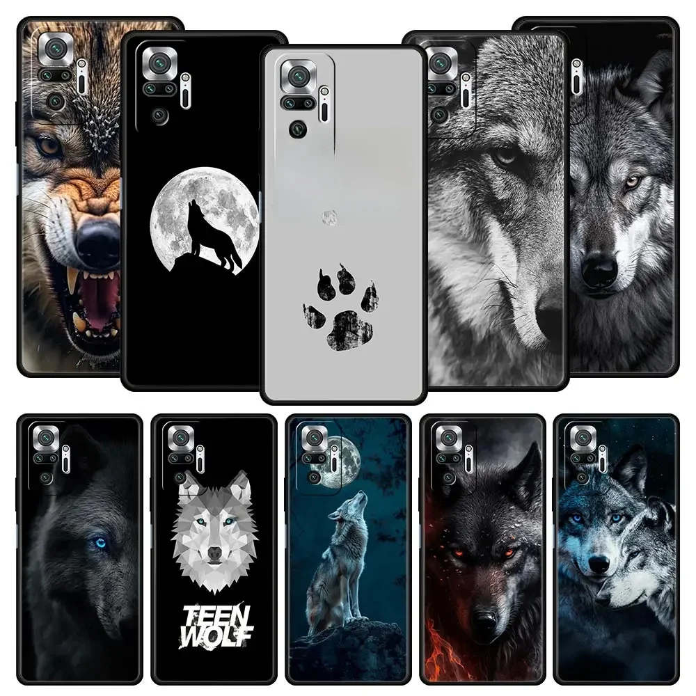 Coque de téléphone pour Xiaomi Redmi Note 14, 13, 12, 5G, 9S, 9, 10, 11 Pro Plus, 4G, 9T, 14C, 13C, 12C, 10C, 9C, 9A, Couverture souple, The Wolf