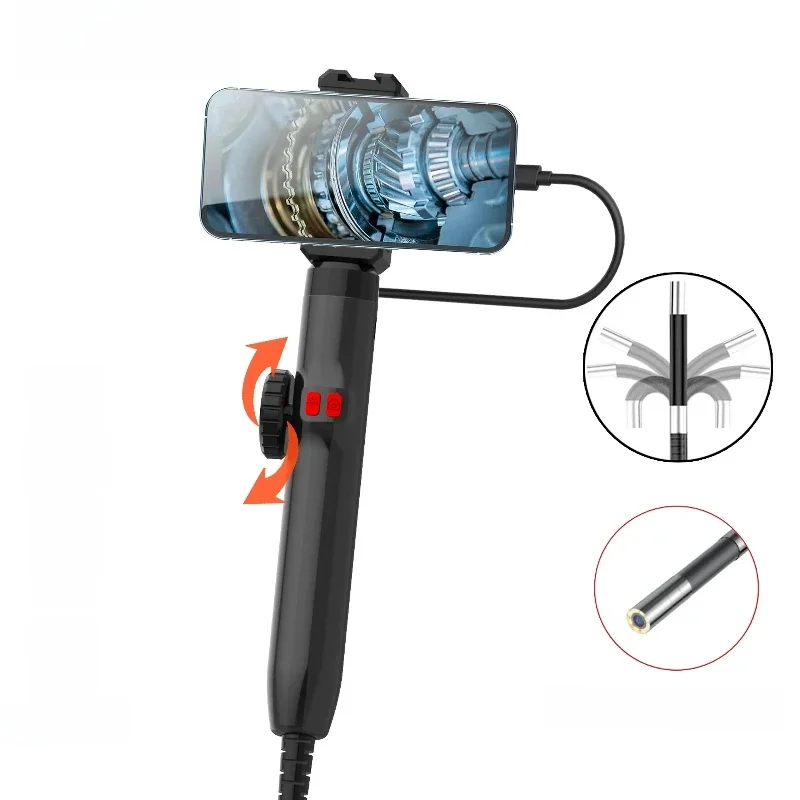 3,9 mm/6,2 mm/8,5 mm 360 °   Scharnierende Borescope-endoscoopcamera met licht, endoscoop met Android/iOS-telefoon - afbeelding 2