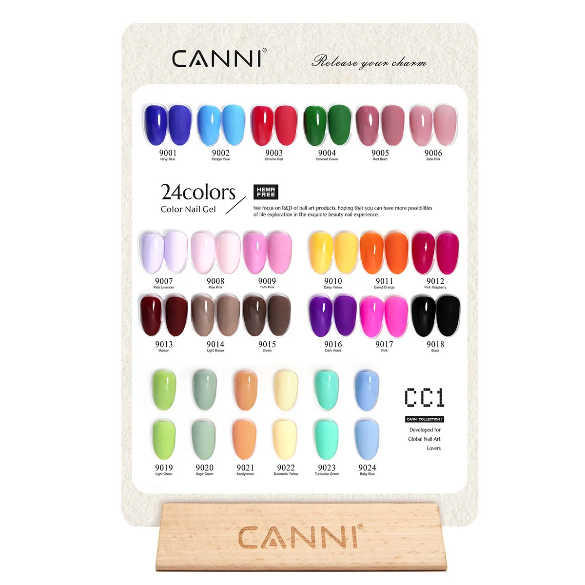 CANNI HEMA FREE Nagelgellack VIP Kit Farbkarte Diamond Top Coat 30 Stück/Set 9 ml Soak Off UV LED Nagelmaniküre CC1 bis CC7 Kit – Detail 14
