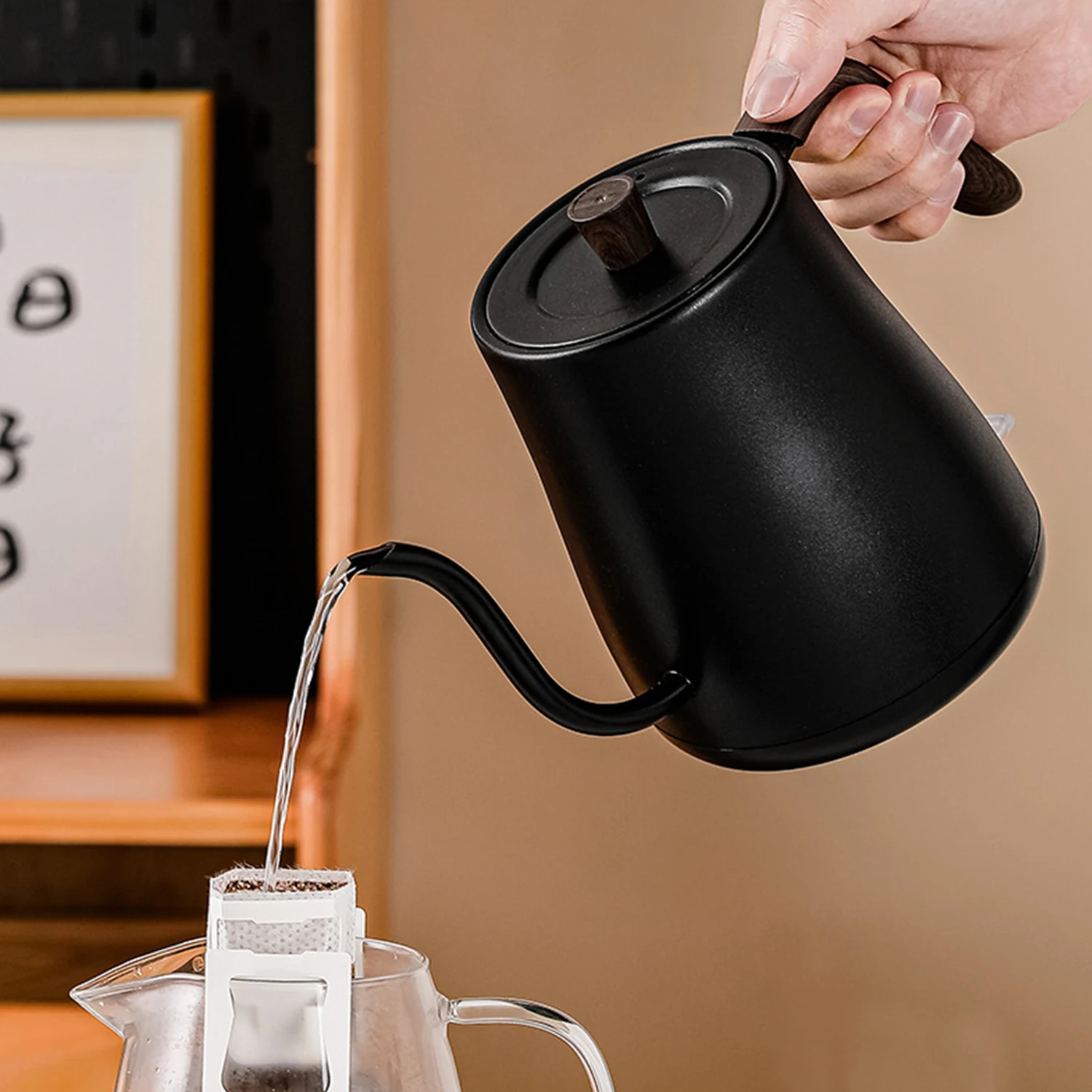 Electric Gooseneck Kettle ML Fine Mouth Hand Brew Coffee Pot Rapid Heating cake stable stable Small Portable cake