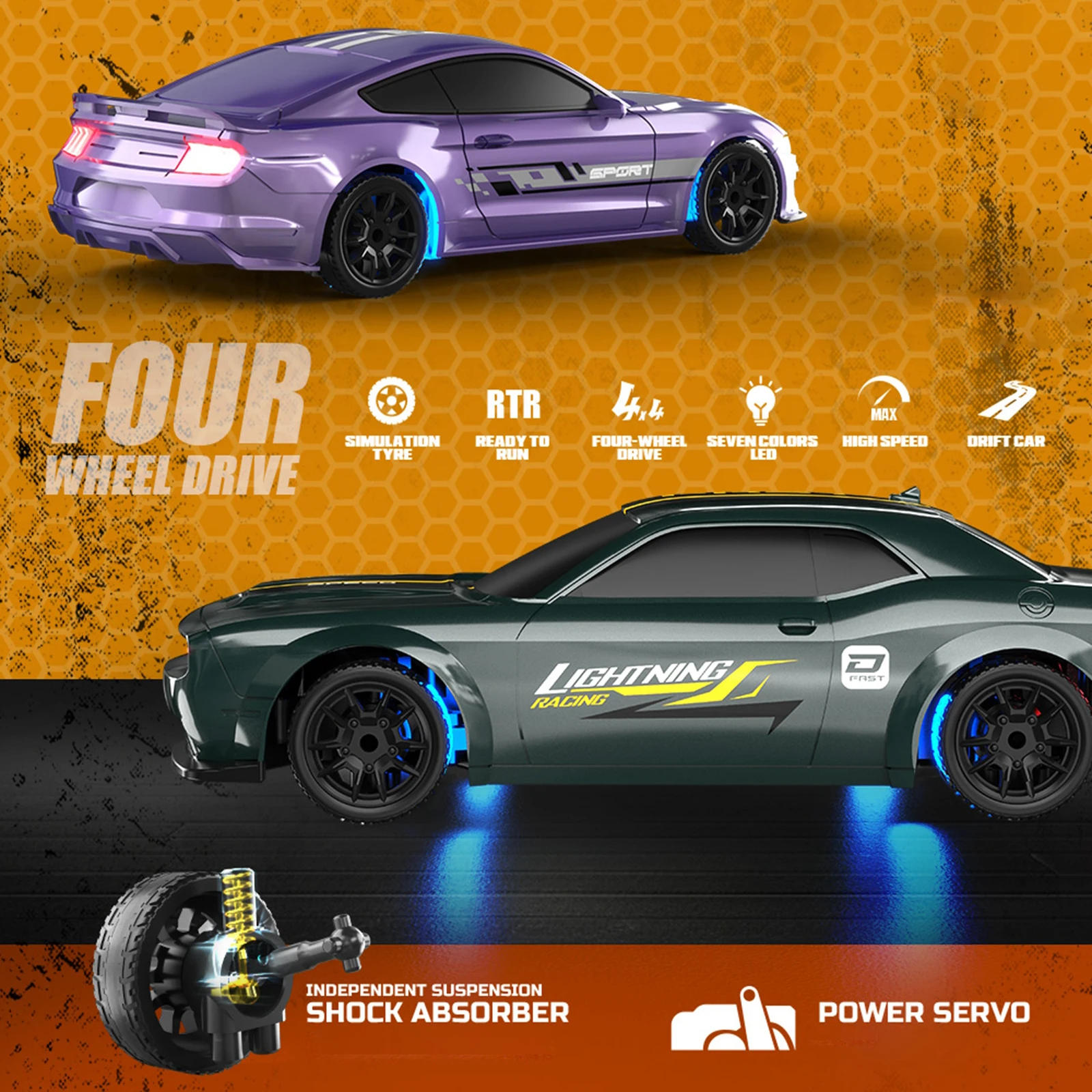 1/43 RC سرعة سيارة رياضية سباق دون الجيروسكوب الانجراف لعبة رياضية سيارة 4WD لعبة تعمل بالريموت الصغيرة نموذج سباق المهنية للأطفال الهدايا